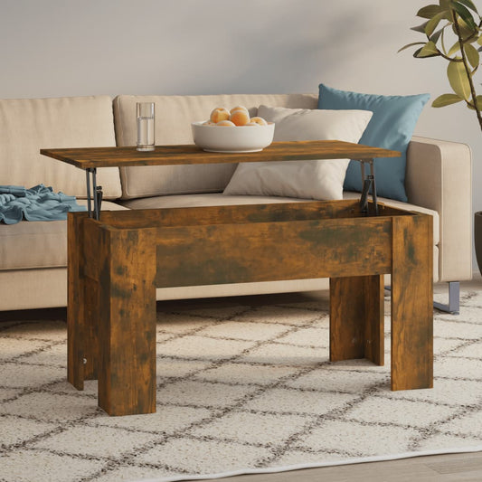 Tavolino da Salotto Rovere Fumo 101x49x52 cm Legno Multistrato | homemem39