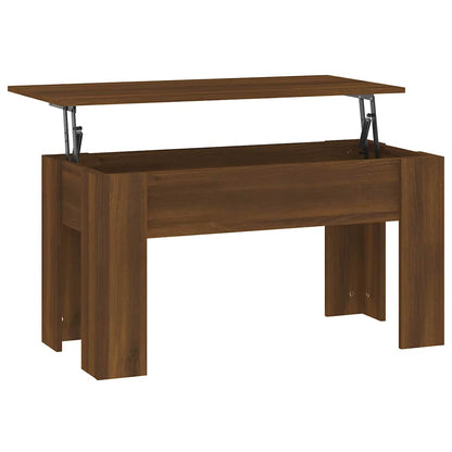 Tavolino Salotto Rovere Marrone 101x49x52 cm Legno Multistrato | homemem39