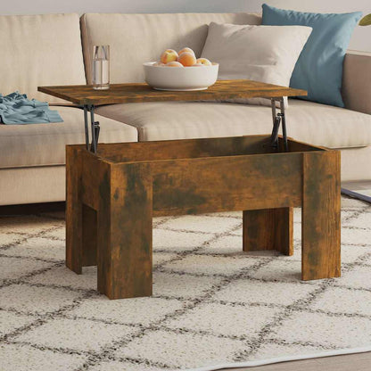 Tavolino da Salotto Rovere Fumo 79x49x41cm in Legno Multistrato