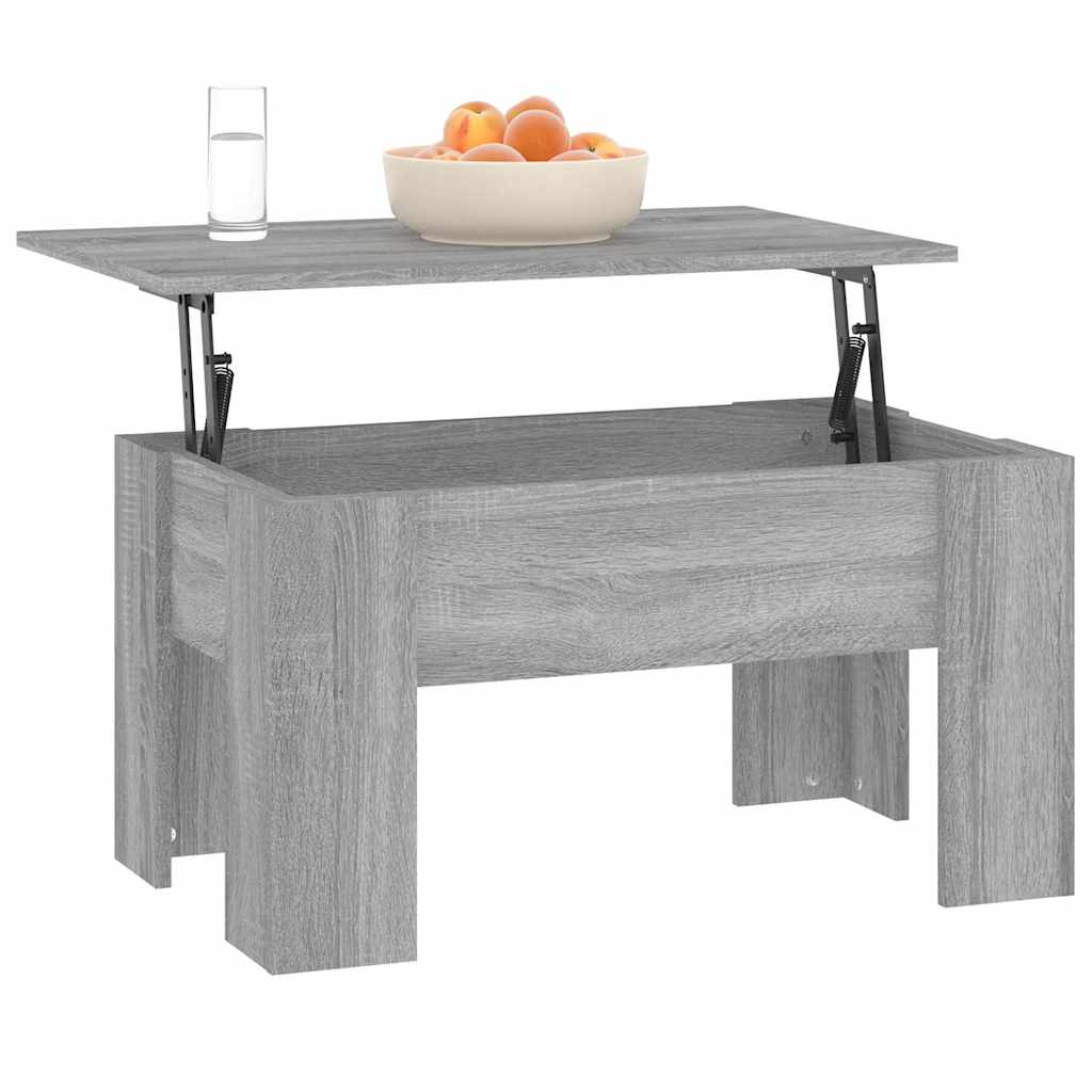 Tavolino da Salotto Grigio Sonoma 79x49x41 cm Legno Multistrato