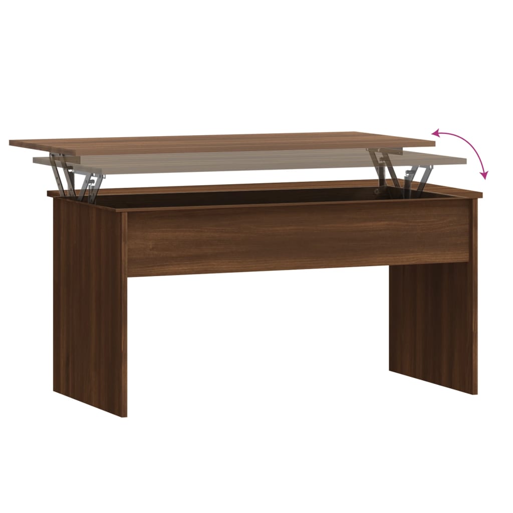 Tavolino Rovere Marrone 102x50,5x52,5 cm in Legno Multistrato | homemem39