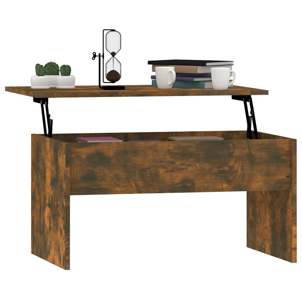 Tavolino Rovere Fumo 80x50,5x41,5 cm in Legno Multistrato | homemem39