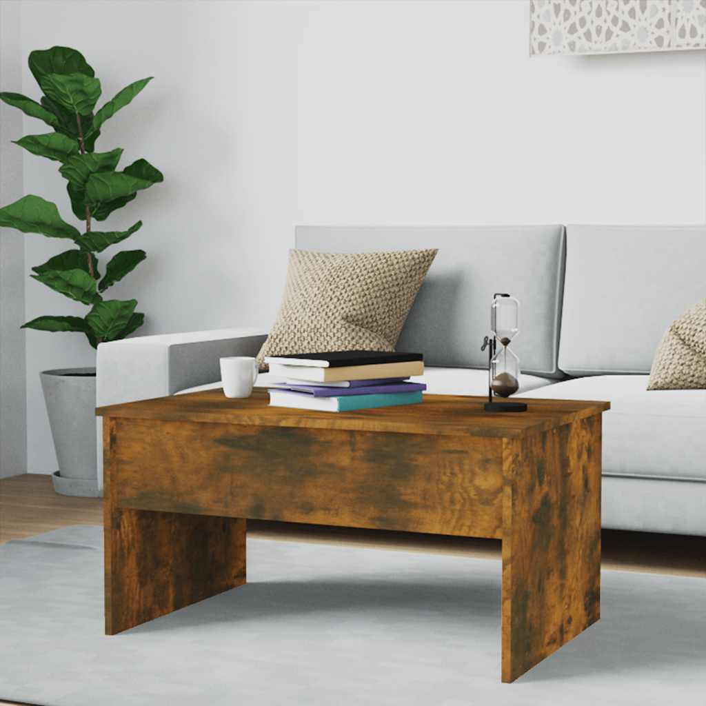 Tavolino Rovere Fumo 80x50,5x41,5 cm in Legno Multistrato | homemem39