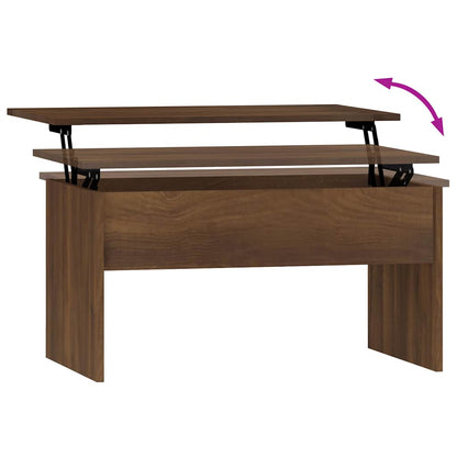 Tavolino Rovere Marrone 80x50,5x41,5 cm in Legno Multistrato | homemem39