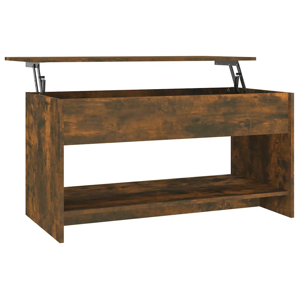 Tavolino da Salotto Rovere Fumo 102x50x52,5cm Legno Multistrato | homemem39