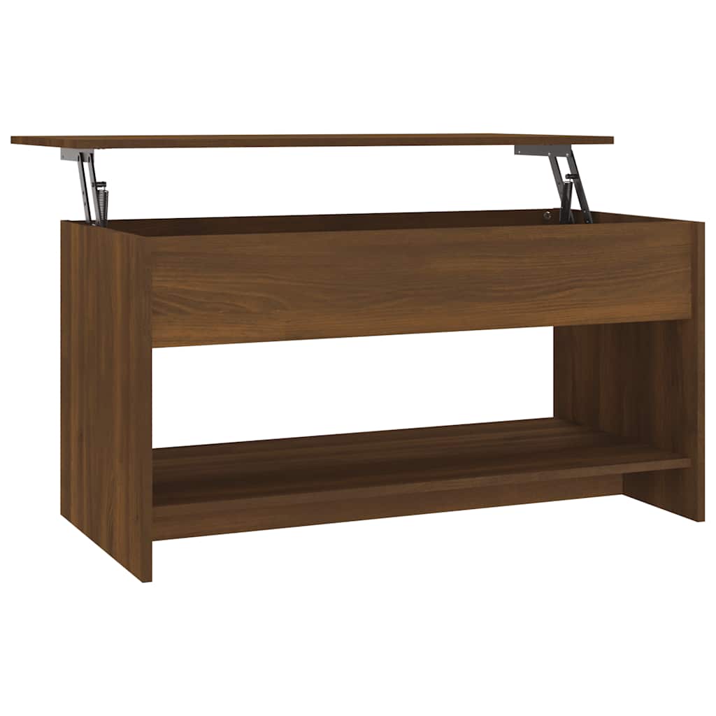 Tavolino Salotto Rovere Marrone 102x50x52,5cm Legno Multistrato | homemem39