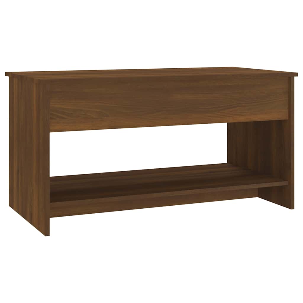 Tavolino Salotto Rovere Marrone 102x50x52,5cm Legno Multistrato | homemem39