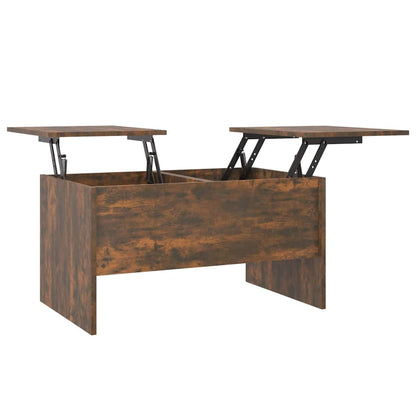 Tavolino da Salotto Rovere Fumo 80x50x42,5 cm Legno Multistrato