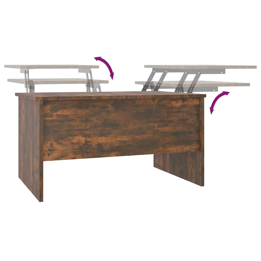 Tavolino da Salotto Rovere Fumo 80x50x42,5 cm Legno Multistrato
