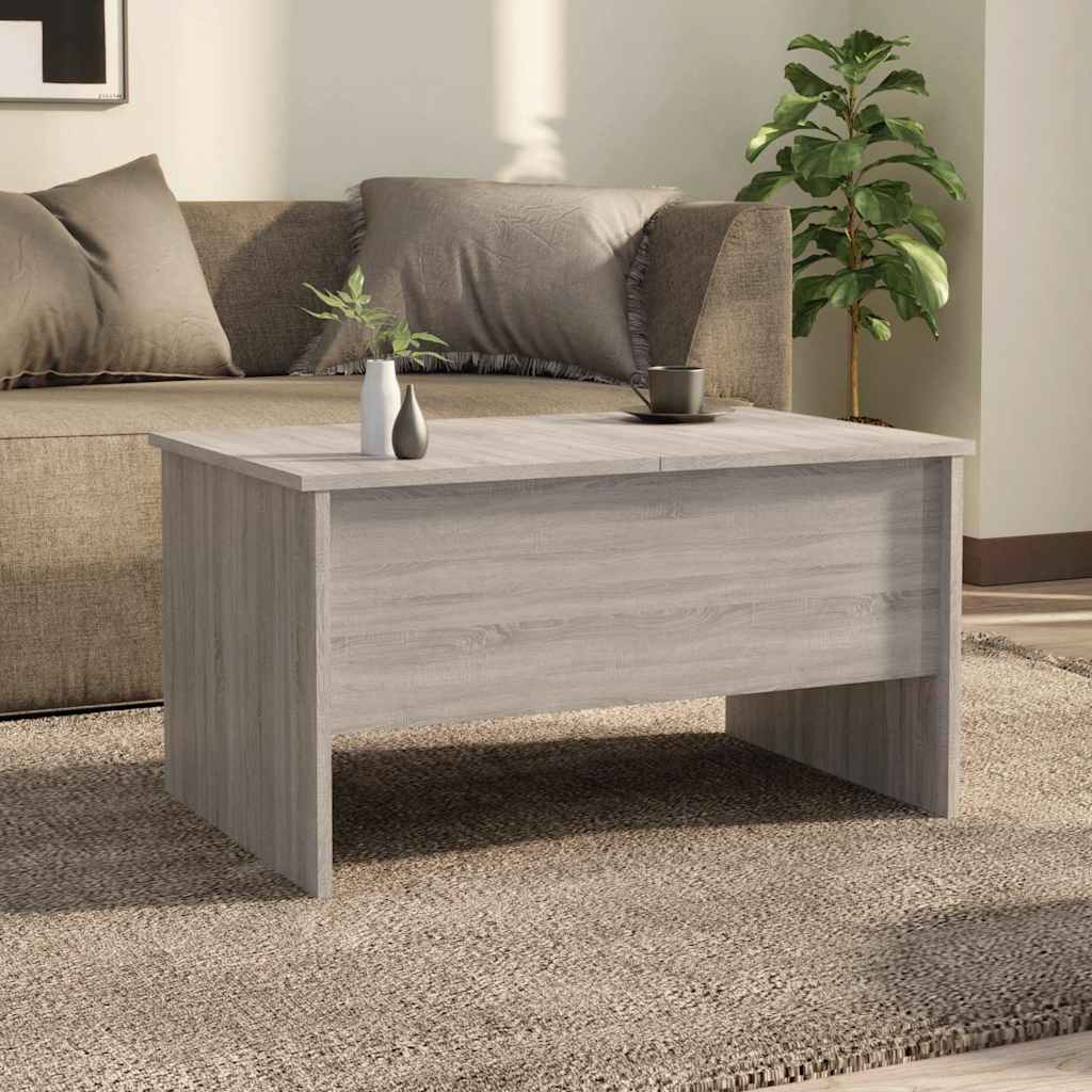 Tavolino Salotto Grigio Sonoma 80x50x42,5 cm Legno Multistrato