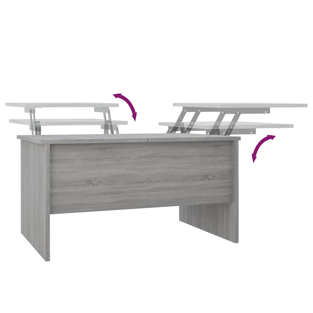 Tavolino Salotto Grigio Sonoma 80x50x42,5 cm Legno Multistrato