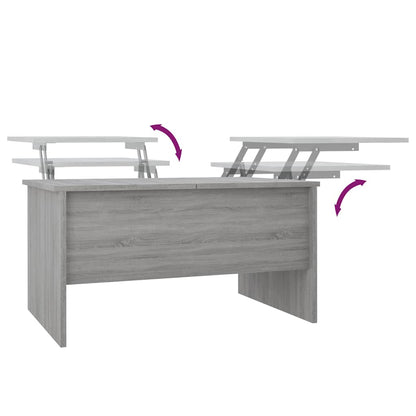 Tavolino Salotto Grigio Sonoma 80x50x42,5 cm Legno Multistrato