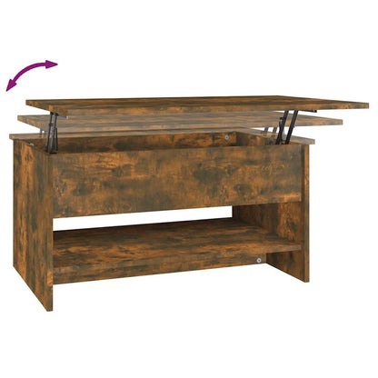 Tavolino da Salotto Rovere Fumo 80x50x40 cm Legno Multistrato | homemem39