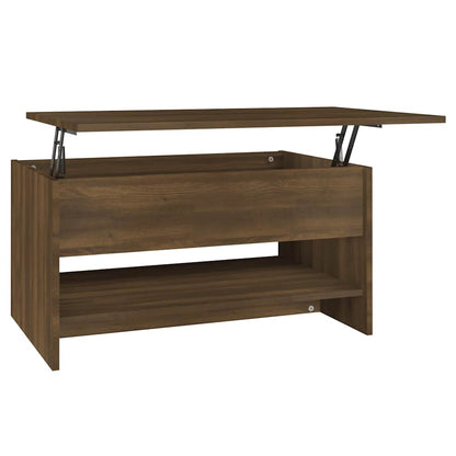 Tavolino Salotto Rovere Marrone 80x50x40 cm Legno Multistrato | homemem39