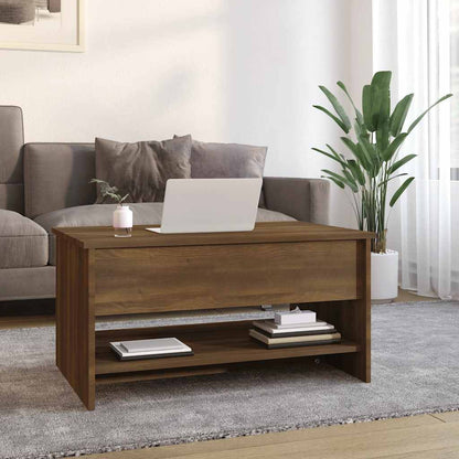 Tavolino Salotto Rovere Marrone 80x50x40 cm Legno Multistrato | homemem39