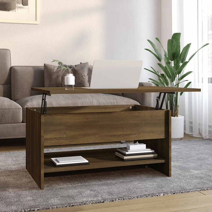 Tavolino Salotto Rovere Marrone 80x50x40 cm Legno Multistrato | homemem39