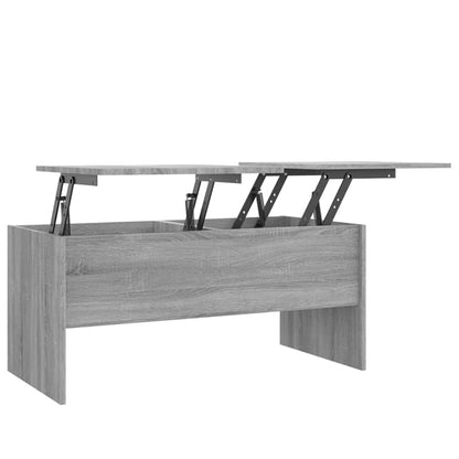 Tavolino Grigio Sonoma 102x50,5x46,5 cm in Legno Multistrato