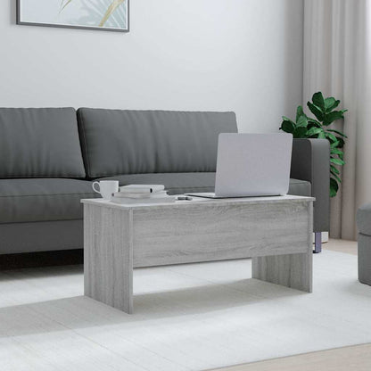 Tavolino Grigio Sonoma 102x50,5x46,5 cm in Legno Multistrato