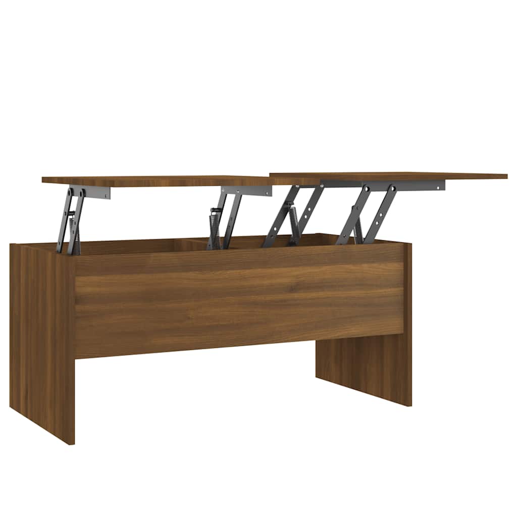Tavolino Rovere Marrone 102x50,5x46,5 cm Legno Multistrato | homemem39