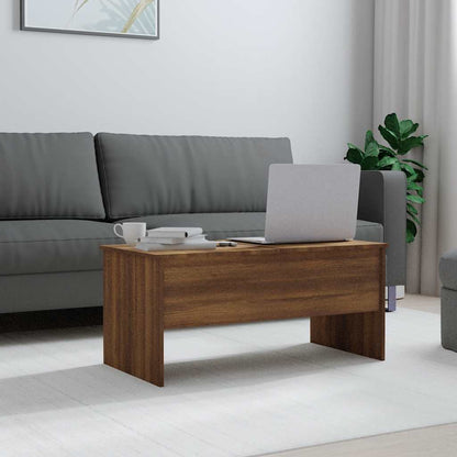 Tavolino Rovere Marrone 102x50,5x46,5 cm Legno Multistrato | homemem39