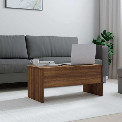 Tavolino Rovere Marrone 102x50,5x46,5 cm Legno Multistrato