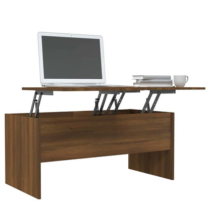 Tavolino Rovere Marrone 102x50,5x46,5 cm Legno Multistrato