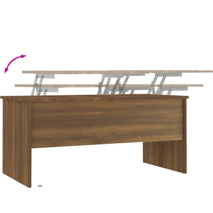 Tavolino Rovere Marrone 102x50,5x46,5 cm Legno Multistrato | homemem39