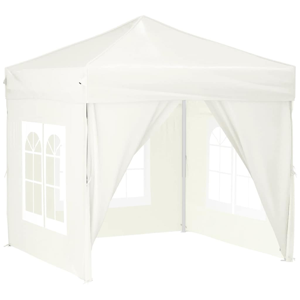 Tenda per Feste Pieghevole con Pareti Laterali Crema 2x2 m - homemem39