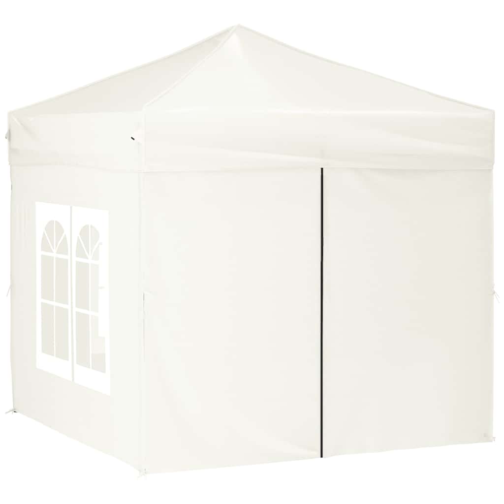 Tenda per Feste Pieghevole con Pareti Laterali Crema 2x2 m - homemem39