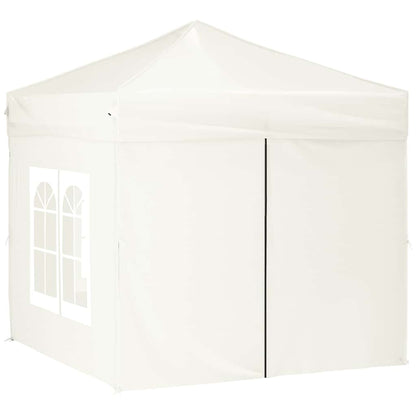 Tenda per Feste Pieghevole con Pareti Laterali Crema 2x2 m - homemem39