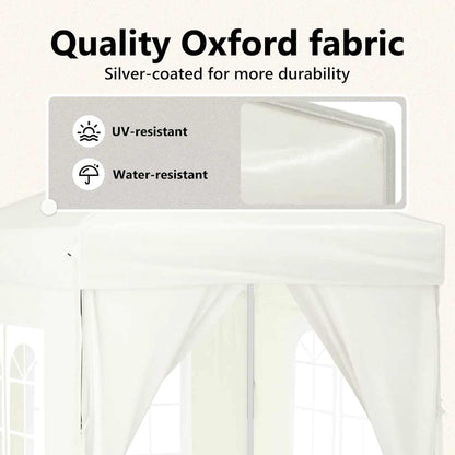 Tenda per Feste Pieghevole con Pareti Laterali Crema 2x2 m | homemem39