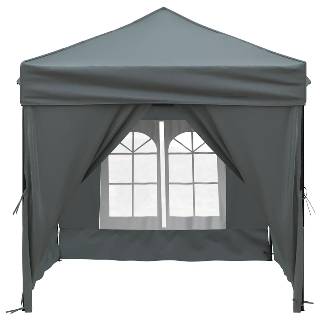 Tenda per Feste Pieghevole con Pareti Laterali Antracite 2x2 m | homemem39