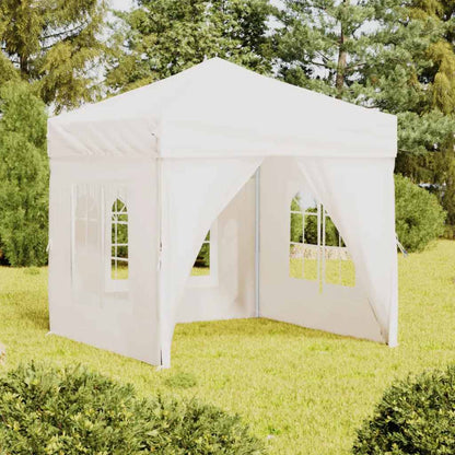 Tenda per Feste Pieghevole con Pareti Laterali Bianco 2x2 m | homemem39