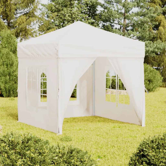 Tenda per Feste Pieghevole con Pareti Laterali Bianco 2x2 m | homemem39