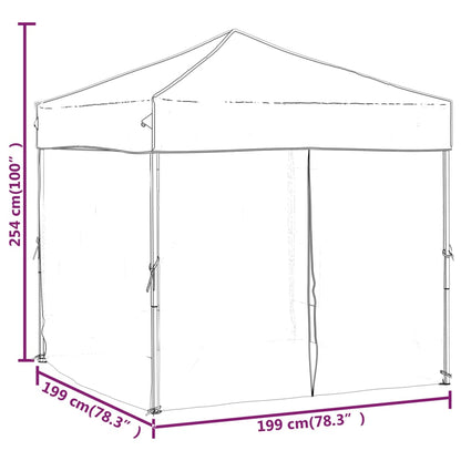 Tenda per Feste Pieghevole con Pareti Laterali Bianco 2x2 m | homemem39