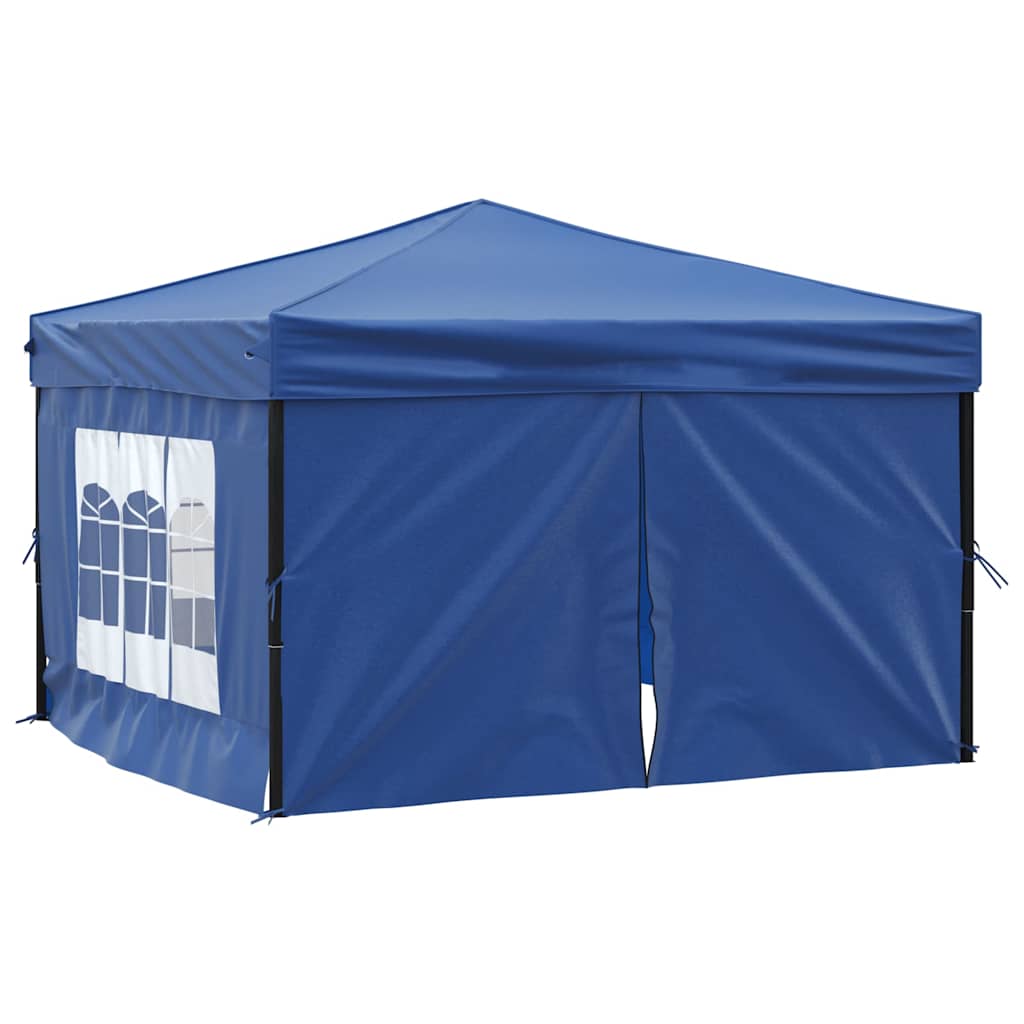 Tenda per Feste Pieghevole con Pareti Laterali Blu 3x3 m