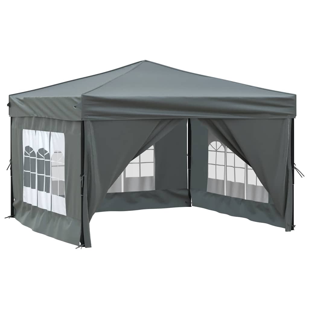 Tenda per Feste Pieghevole con Pareti Laterali Antracite 3x3 m | homemem39
