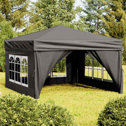 Tenda per Feste Pieghevole con Pareti Laterali Antracite 3x3 m - homemem39