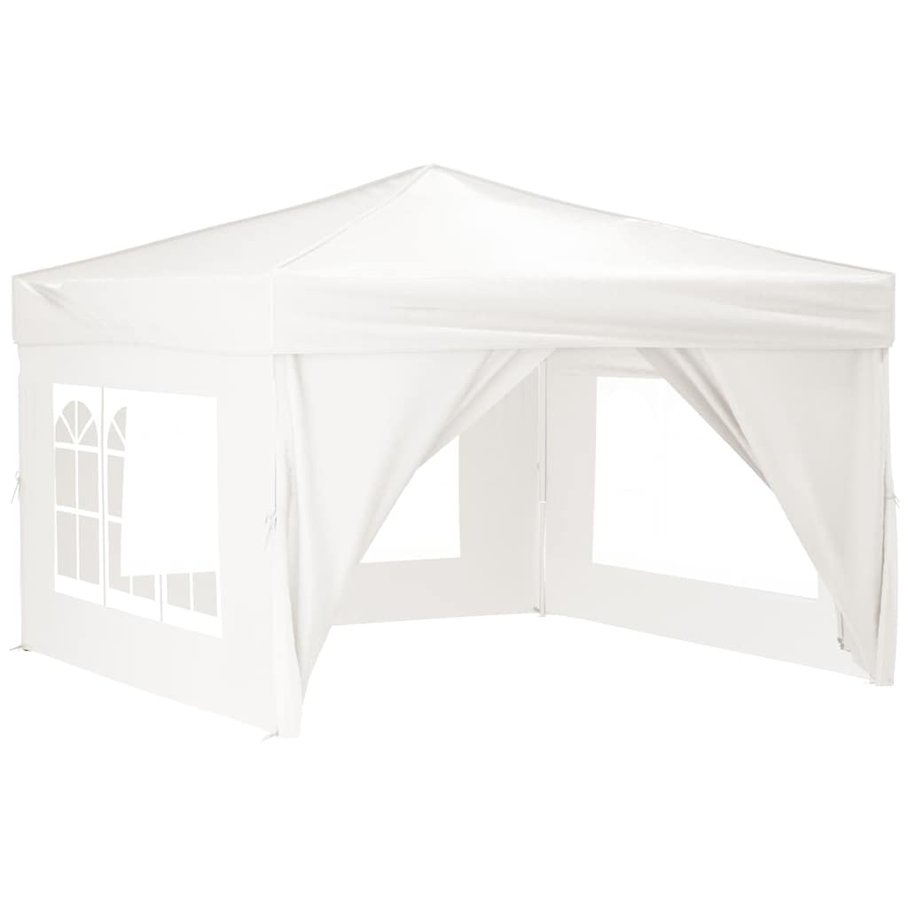 Tenda per Feste Pieghevole con Pareti Laterali Bianco 3x3 m