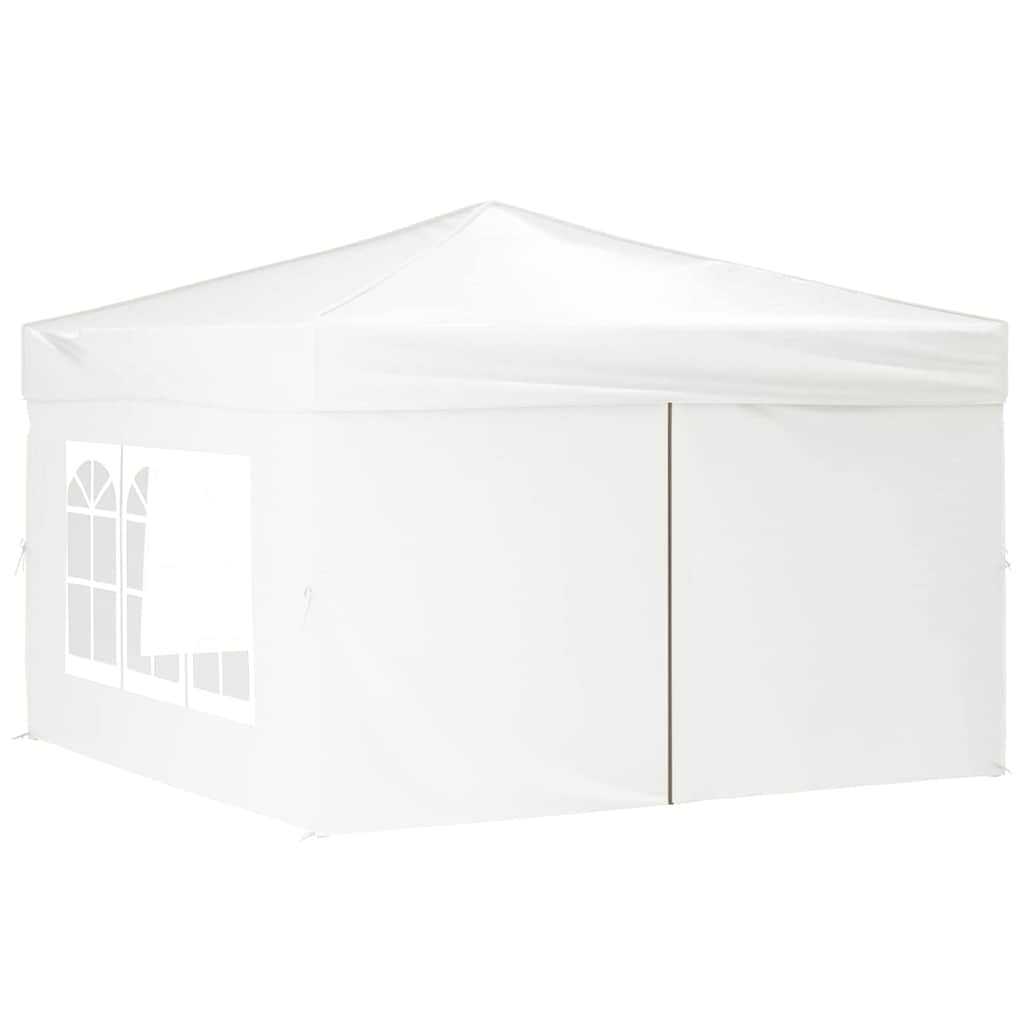 Tenda per Feste Pieghevole con Pareti Laterali Bianco 3x3 m