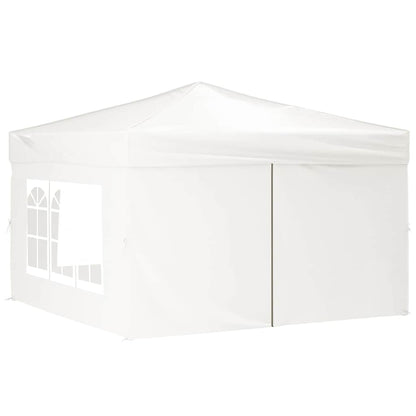 Tenda per Feste Pieghevole con Pareti Laterali Bianco 3x3 m