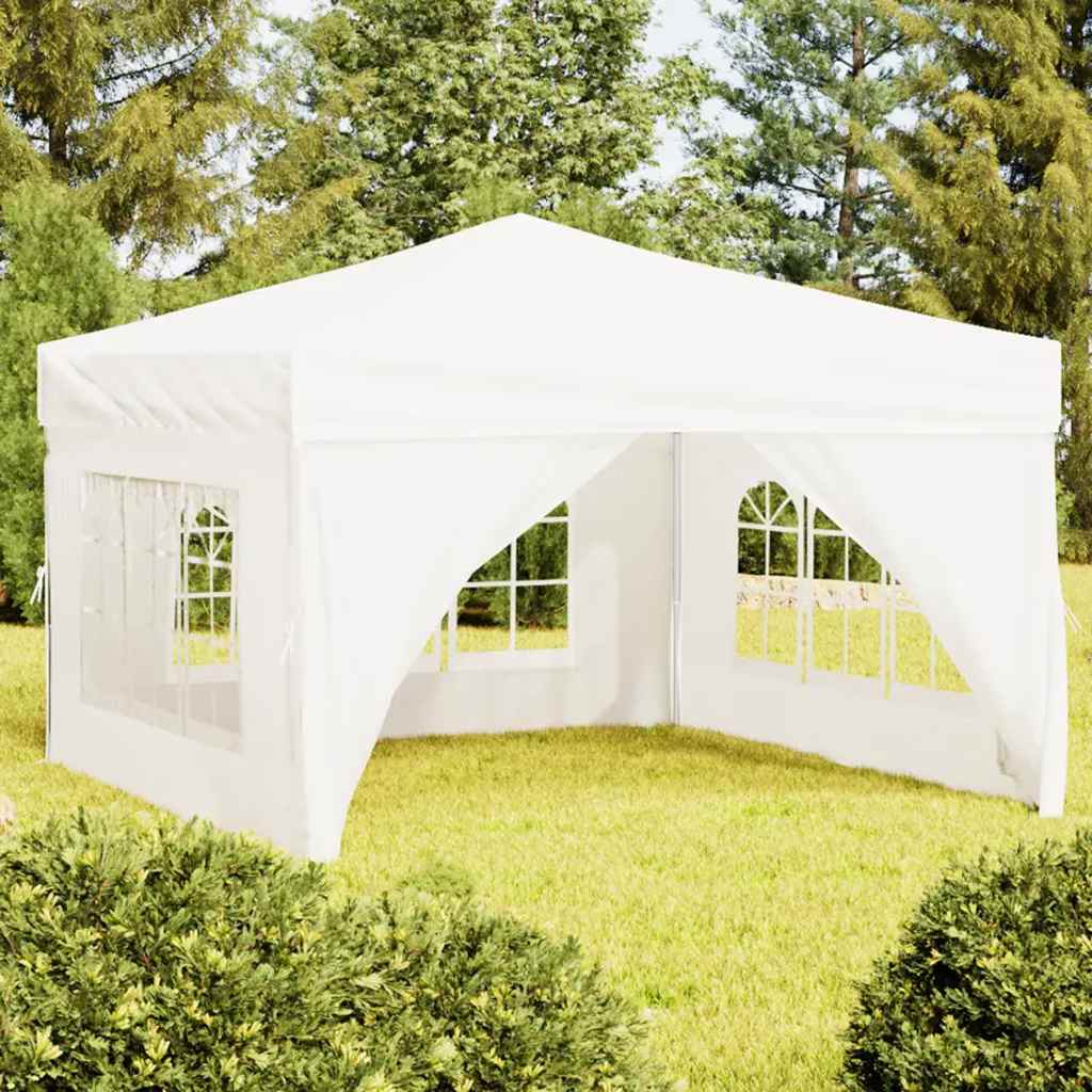 Tenda per Feste Pieghevole con Pareti Laterali Bianco 3x3 m - homemem39