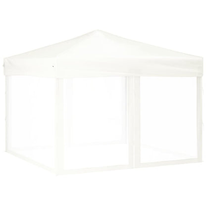 Tenda per Feste Pieghevole con Pareti Laterali Bianco 3x3 m - homemem39
