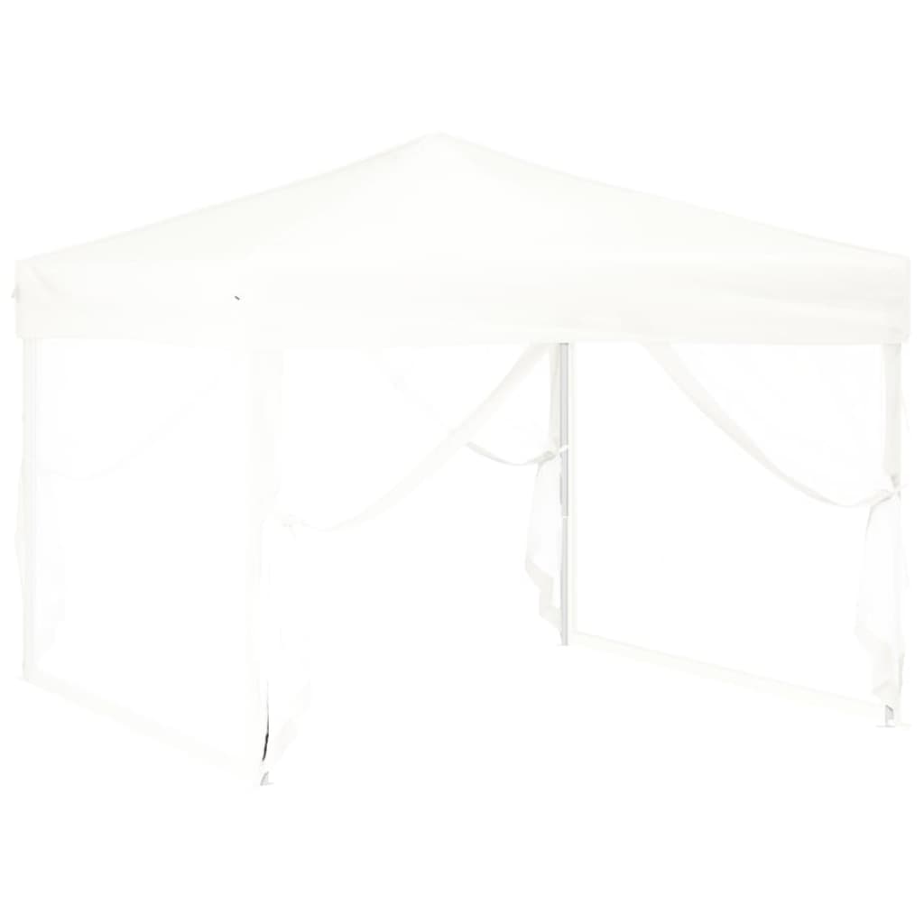 Tenda per Feste Pieghevole con Pareti Laterali Bianco 3x3 m - homemem39