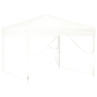 Tenda per Feste Pieghevole con Pareti Laterali Bianco 3x3 m - homemem39