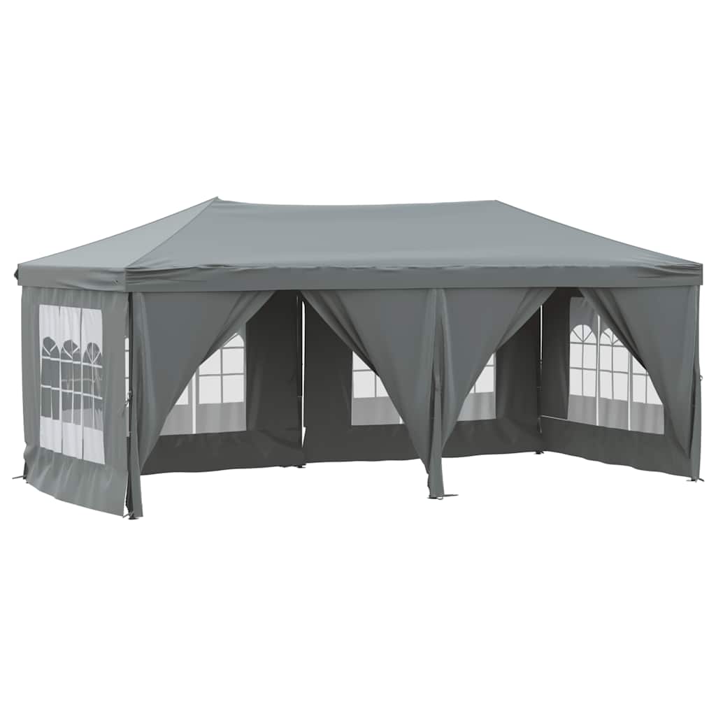 Tenda per Feste Pieghevole con Pareti Laterali Antracite 3x6 m - homemem39