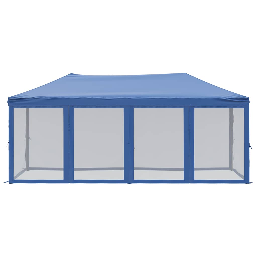 Tenda per Feste Pieghevole con Pareti Laterali Blu 3x6 m
