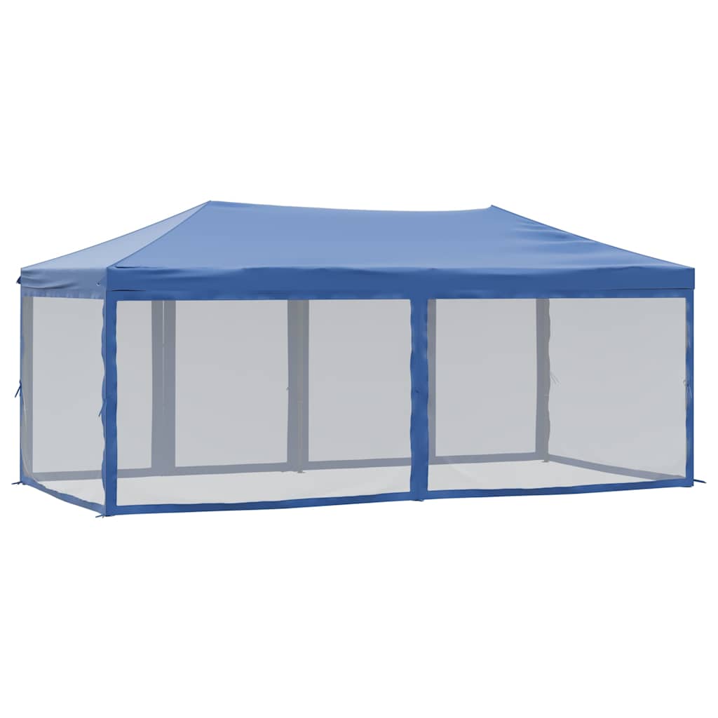 Tenda per Feste Pieghevole con Pareti Laterali Blu 3x6 m
