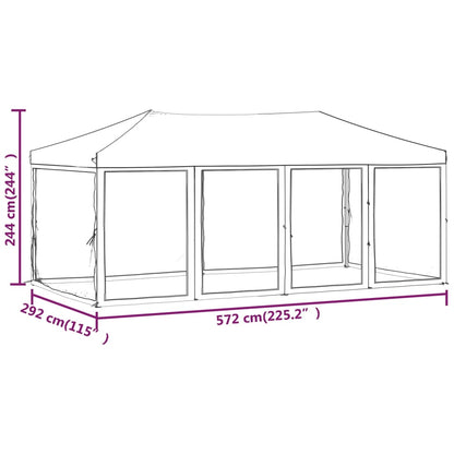 Tenda per Feste Pieghevole con Pareti Laterali Antracite 3x6 m | homemem39