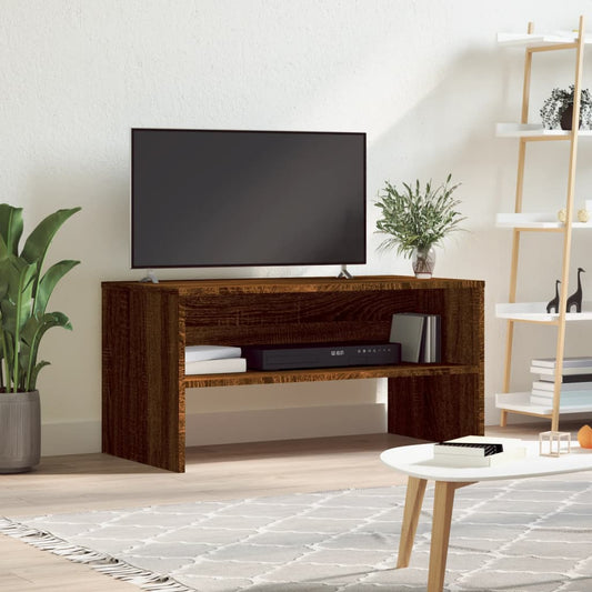 Mobile Porta TV Rovere Marrone 80x40x40 cm in Legno Multistrato - homemem39
